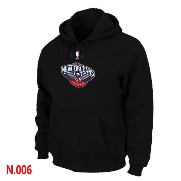 Mens New Orleans Pelicans Black Pullover Hoodie - Click Image to Close
